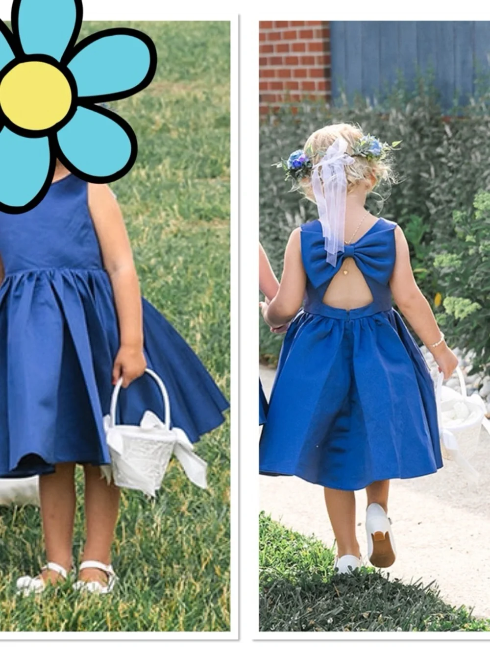 JJs House Blue Flower Girl Dress